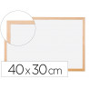 Tableau q-connect mélaminé cadre bois lisse lavable stabilité marqueurs spéciaux accessoires fixation mur 40x30cm