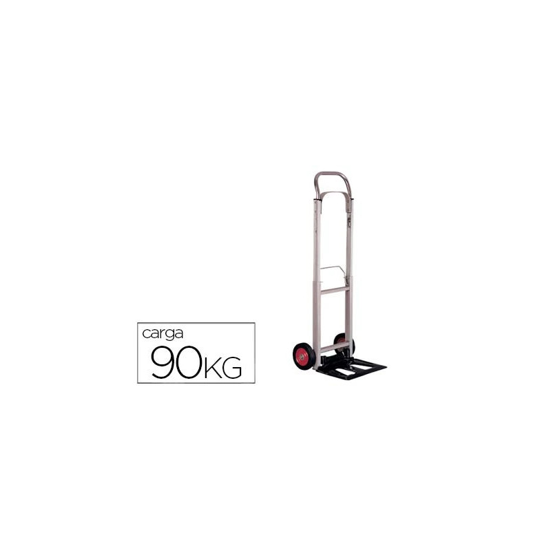 Diable pliant aluminium 1100x390x410mm pelle acier roues caoutchouc charge maximale 90kg poids 6.8kg