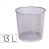 Corbeille à papier q-connect maille métallique 13l 265mm diamètre hauteur 280mm coloris argent