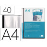 Protège-documents liderpapel personnalisable kangourou polypropylène 40 pochettes fixes a4 210x297mm coloris noir