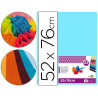 Papier de soie liderpapel 52x76cm 18g/m2 unicolore bleu ciel sachet 25f