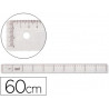 Règle liderpapel graduation verticale horizontale 60cm bord biseauté gamme cristal transparente économique