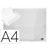 Chemise liderpapel polypropylène dos flexible a4 210x297mm 4/10e 3 rabats élastique 100f coloris transparent