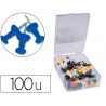 Punaise q-connect épingle mémo coloris bleu boîte 100 unités