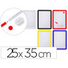 Tableau mini ardoise magnétique feutre brosse inclus 25x35cm coloris assortis