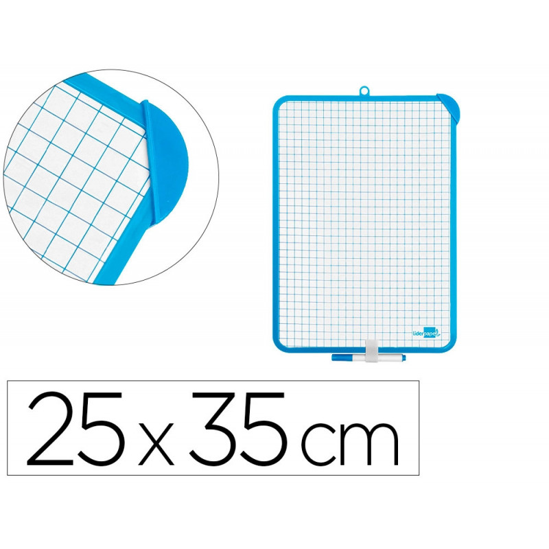 Tableau mini ardoise double face feutre brosse in clus 2 faces quadrillée/unie 24x33cm