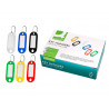 Porte-clés q-connect porte-étiquette plastique 50x22mm coloris assortis présentoir 240 unités