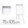 Chevalet conférence q-connect tableau magnétique 70x100cm cadre plastique pince bloc papier auget porte-marqueurs
