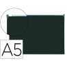 Pochette enveloppe liderpapel polypropylene 180 microns a5 210x148mm fermeture eclair noir opaque