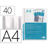 Protege-docs liderpapel kangourou personnalisable polypro 40 pochettes fixes a4 210x297mm transparent