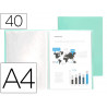 Protege-documents liderpapel polypropylene couverture flexible 40 pochettes fixes a4 220x297mm vert pomme