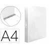 Classeur liderpapel 4 anneaux 25mm a4 260x315mm polypropylene dos 40mm porte-cartes visite coloris transparent