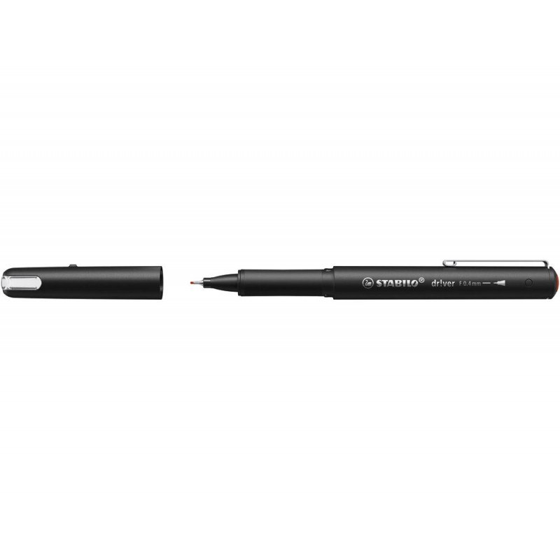 Stylo-feutre stabilo driver pointe fine trait 0,4mm encre rouge
