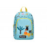 Sac a dos liderpapel baby safari motif lion 330x100x250mm coloris bleu pastel