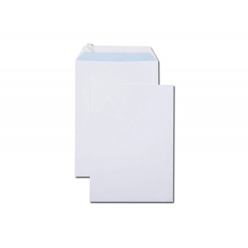 Pochettes blanches c4 90g adhesives 229x324mm pefc eco boite de 250 unites