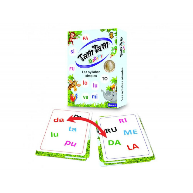 Jeu interdacta tam tam syllabes 42 cartes + 1 regle du jeu