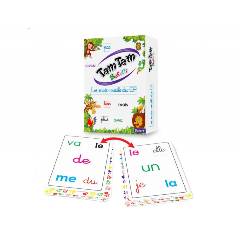 Jeu interdacta tam tam safari les mots-outils du cp 52 cartes + 2 lexiques