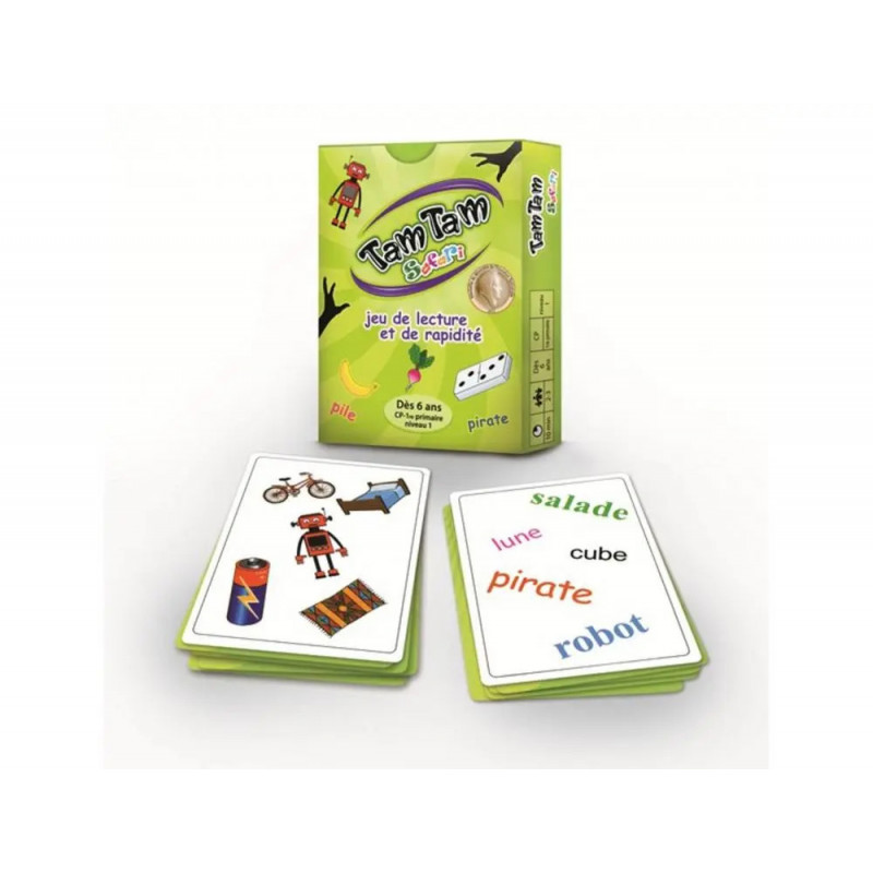 Jeu interdacta tam tam safari cp niveau 1 42 cartes + 1 carte lexique + 1 regle du jeu