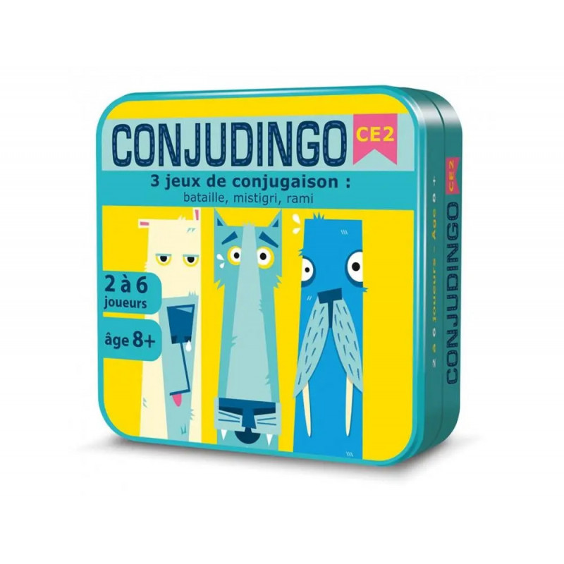 Jeu interdacta conjudingo ce2 107 cartes reversibles + 1 regle du jeu + rappel des conjugaisons
