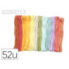 Fil sodertex broder/bracelets bresiliens 8m 13 coloris pastel assortis lot 52 unites
