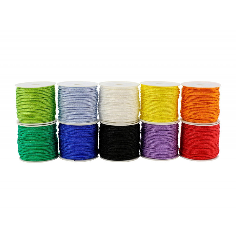 Cordelette o'color diametre 1,5mm longueur 20m coloris assortis lot 10 bobines
