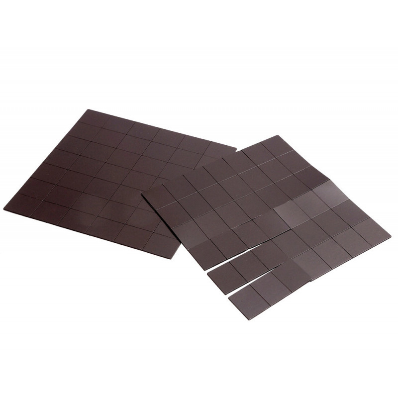 Aimant adhesif o'color 25x20mm coloris blanc et noir sachet 168 unites