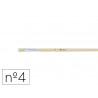 Brosse plate o'color poils soie porc nº4 virole aluminium manche bois naturel lot 10 unites