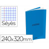 Cahier conquerant classique agrafe 240x320mm 96 pages seyes 90g couverture carte recyclee coloris bleu