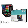 Set de pinture liderpapel plastique 86 pieces etui de 34x23x3,2 cm
