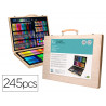 Set de pinture liderpapel bois 245 pieces boite de 49x36,6x4,5 cm