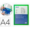 Cadre affichage liderpapel mural magnetique a4 dos adhesif repositionnable coloris vert