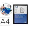 Cadre affichage liderpapel mural magnetique a4 dos adhesif repositionnable coloris noir
