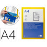 Cadre affichage liderpapel mural magnetique a4 dos adhesif repositionnable coloris jaune