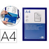Cadre affichage liderpapel mural magnetique a4 dos adhesif repositionnable coloris bleu