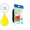 Cartouche brother jet d'encre lc22uybp couleur jaune 1.200p