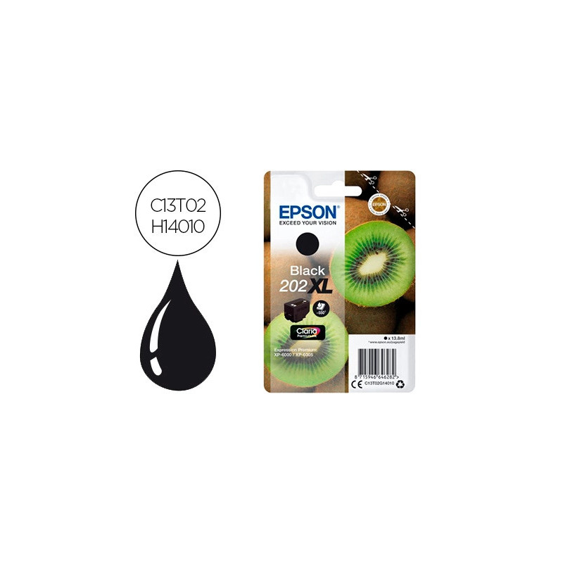 Cartouche epson jet d'encre 202 photo couleur noir 800p