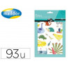 Gommette maxi maildor baby animaux familiers repositionnable 148x210mm 6 planches 93 unités