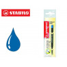 Recharge stabilo stylo-bille smartball/com4ball pointe moyenne couleur bleu