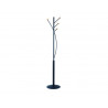 Porte-manteaux maulaura 4 pateres acier laque et hetre hauteur 180cm coloris noir