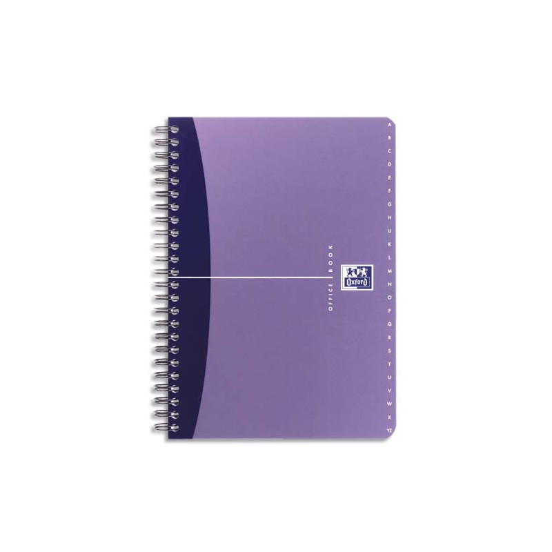 OXFORD Répertoire spirales couverture PP format 14,8x21cm 180p réglure ligné 7mm - gamme OXFORD OFFICE