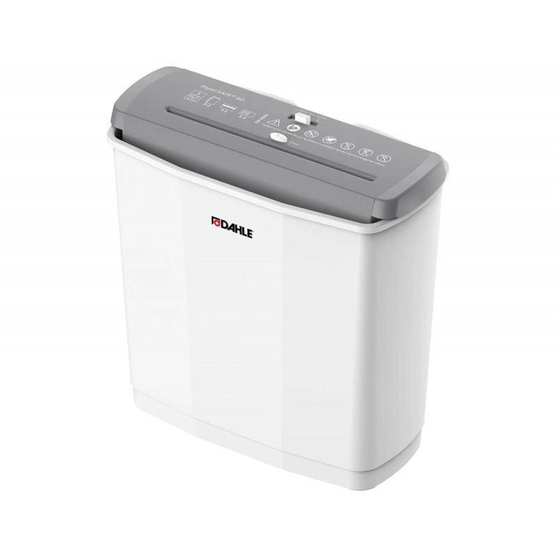 Destructeur de documents dahle paper safe 23060 coupe droite maxi 5 feuilles 6mm bac 11l