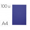 Couverture exacompta grain cuir recycle a4 270g paquet de 100 unites coloris bleu