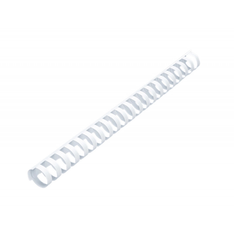 Peignes plastique gbc pour format a4 ï22mm 195 feuilles coloris blanc boite de 100 unites