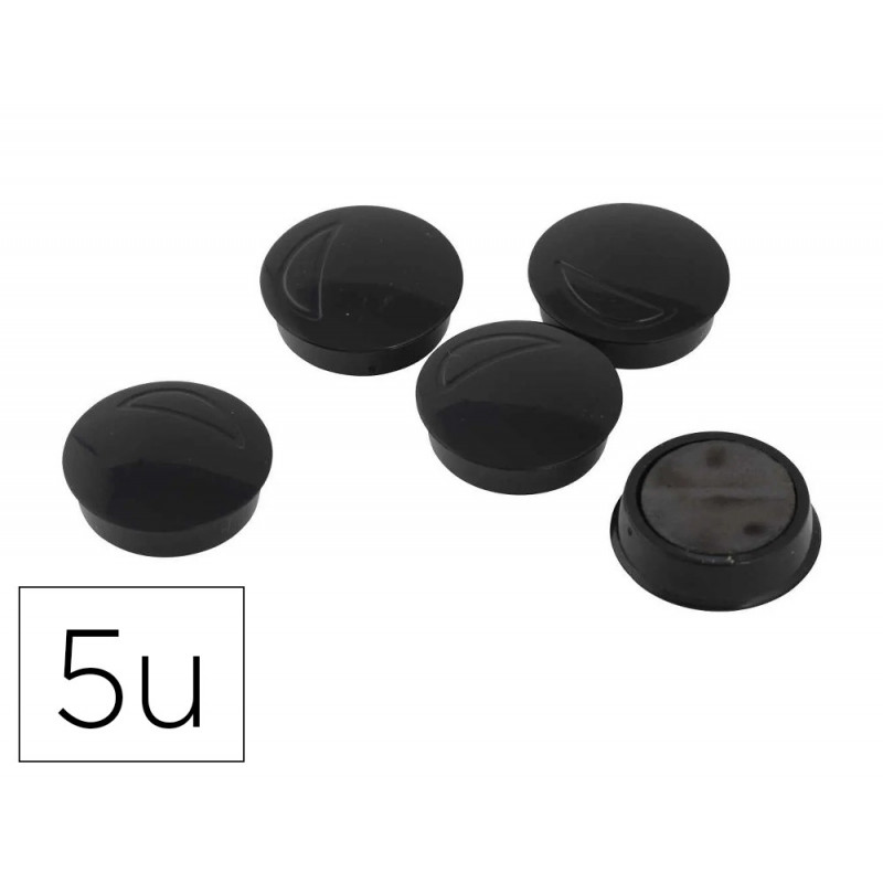 Lot aimants carpentras ronds noir diametre de 27mm 5 unites