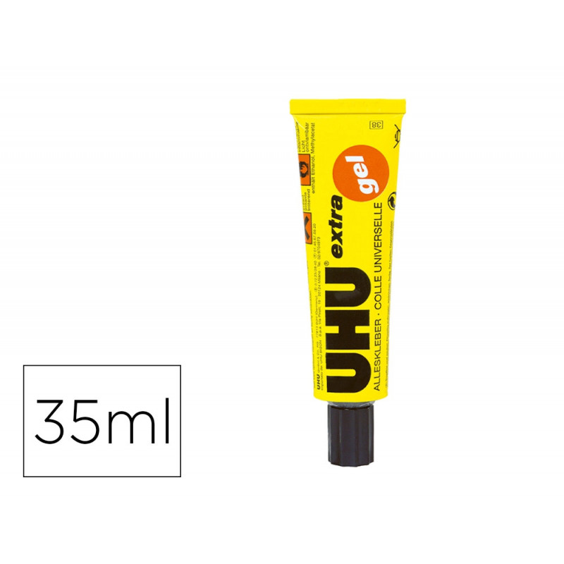 Colle uhu gel extra transparente multi materiaux tube 35ml