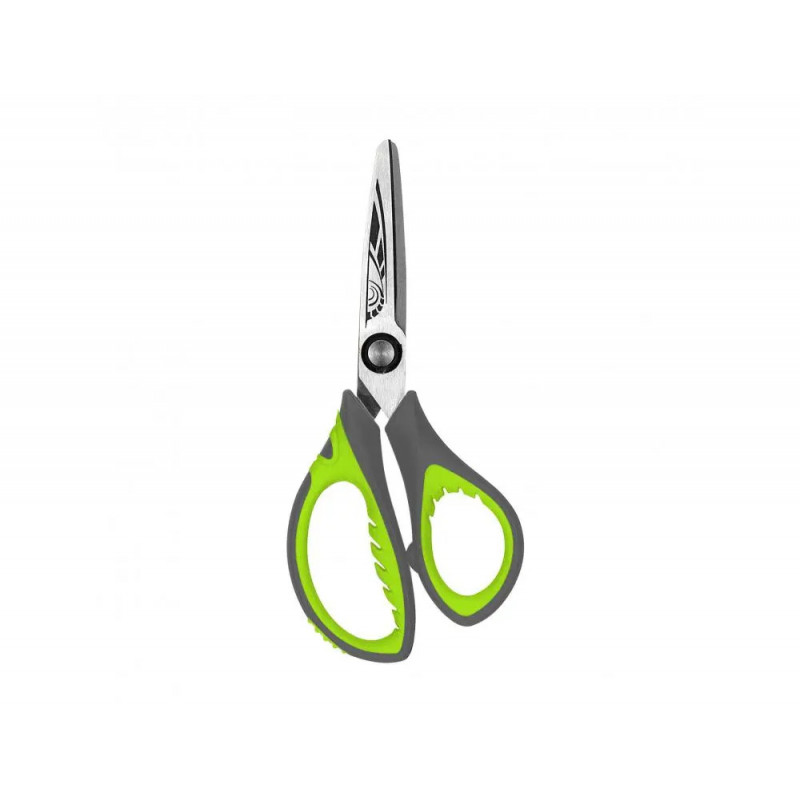 Ciseaux wonday tribal 13cm lames acier inox bouts ronds anneaux asymetriques