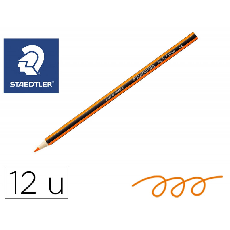 Crayons staedtler noris colour 185 coloris orange pochette de 12
