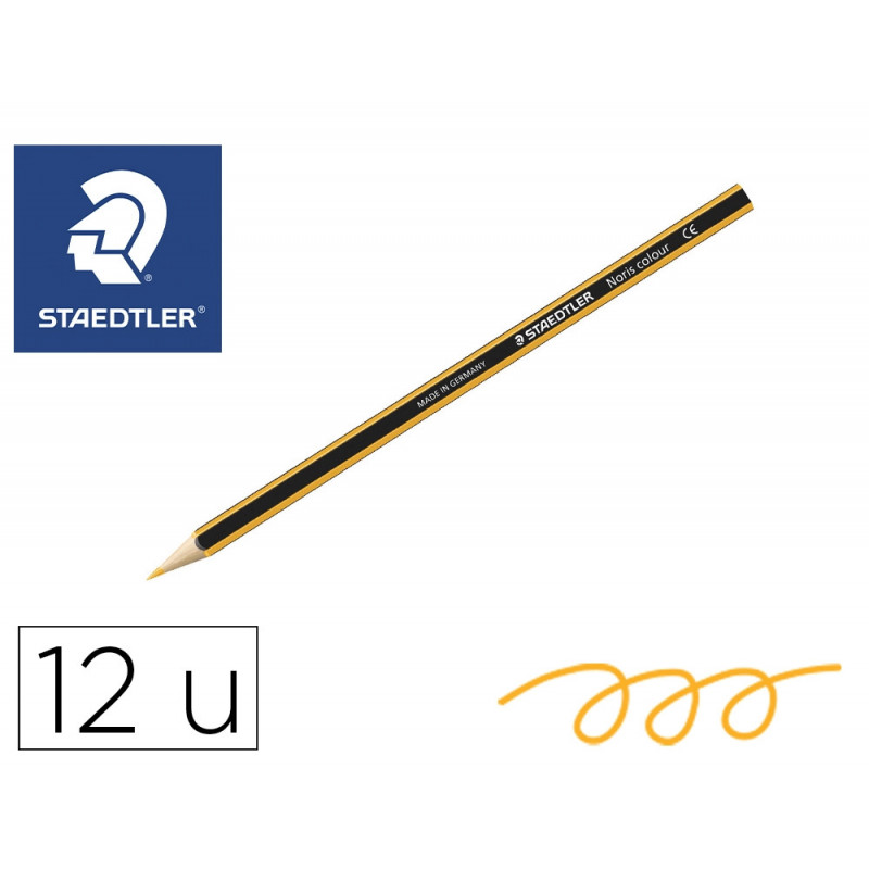 Crayons staedtler noris colour 185 coloris jaune pochette de 12