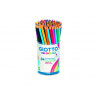 Pot crayons colors 3.0 giotto forme hexagonale bois 18cm mine de 3mm 84 unites coloris assortis
