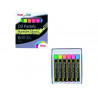 Pastel huile pentel arts corps rond enrobage papier non salissant coloris fluos assortis boite 6 unites
